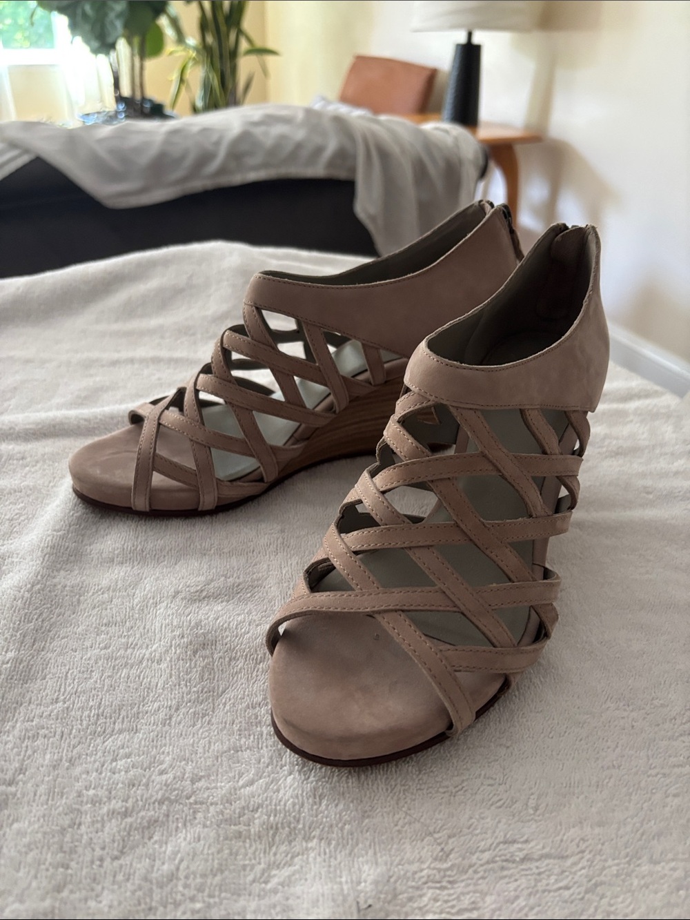 Eileen Fisher Wedge Heel Sandals, size 7